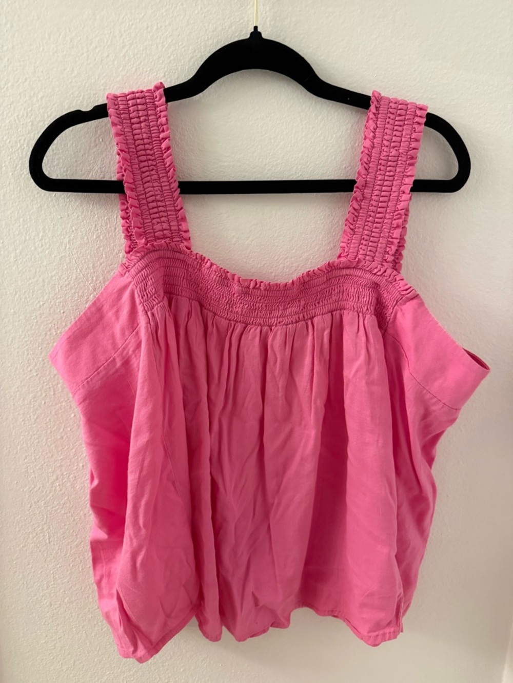 a.n.a Pink Smocked Strap Camisole